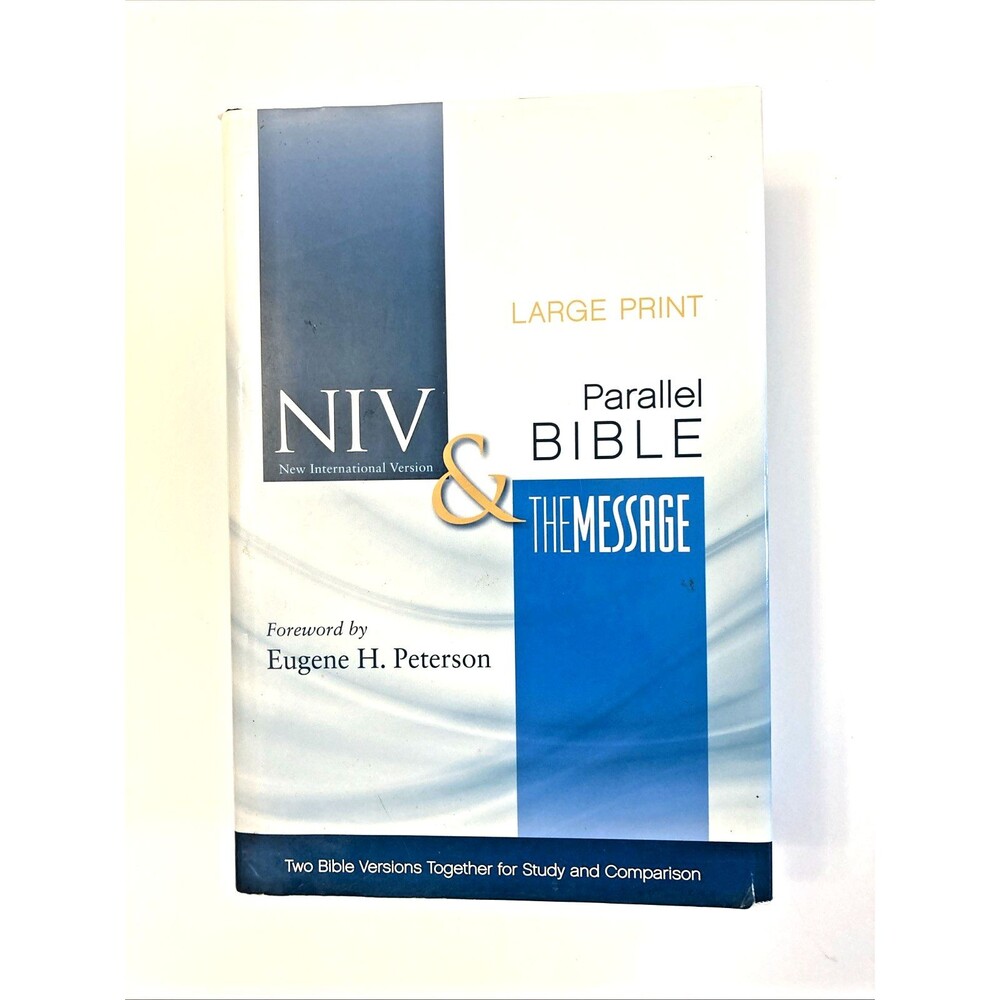 LARGE PRINT Holy Bible NIV & The Message Side-by-Side Bible Hardcover Zandervon